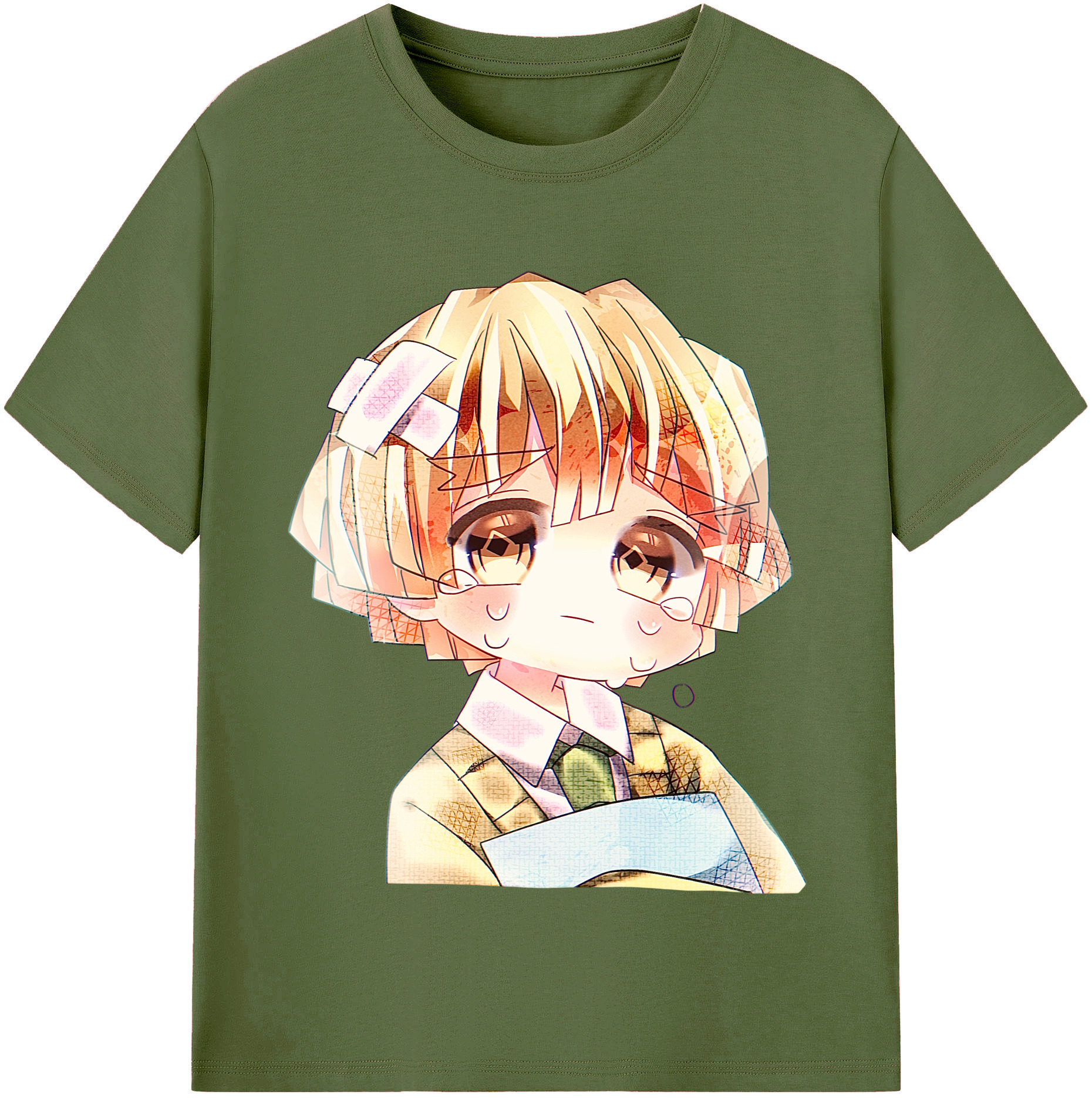 （画像用） 鬼滅の刃（きめつのやいば）我妻 善逸／あがつま ぜんいつ Agatsuma Zenitsu 綿100％半袖Tシャツ（フロントプリント）